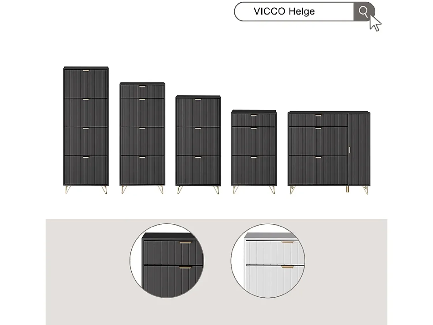 Vicco Schuhschrank 60x23.5x128.5 helge^ Móvel De Arrumação|Sapateira