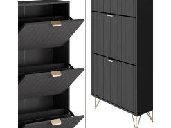 Vicco Schuhschrank 60x23.5x166.7 helge^ Móvel De Arrumação|Sapateira