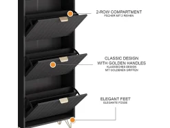 Vicco Schuhschrank 60x23.5x166.7 helge^ Móvel De Arrumação|Sapateira