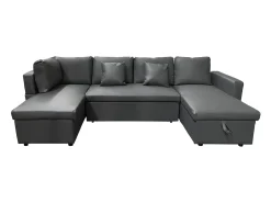 Sofá|Happy Garden SCOTT 4 lugares sofá-cama panorâmico cinzento Cinza antracite