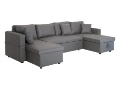 Sofá|Happy Garden SCOTT 4 lugares sofá-cama panorâmico cinzento Cinza antracite