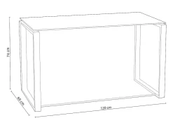duehome Secretária Benetto XL Prateado