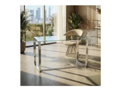 duehome Secretária Benetto XL Prateado