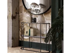 Consola|Loft24 Secretária com 2 gavetas em carvalho e aglomerado Branco