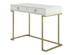 CosmoLiving by Cosmopolitan Secretária com 2 gavetas em MDF cinzento^ Consola