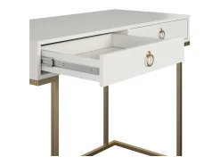 CosmoLiving by Cosmopolitan Secretária com 2 gavetas em MDF cinzento^ Consola