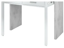 Consola|Loungitude Secretária consola extensível com 2 gavetas 100 cm /Cinza - Móvel multifuncional para espaços pequenos Branco