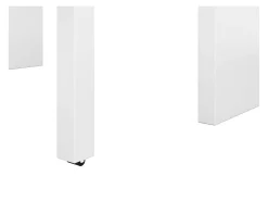 Consola|Loungitude Secretária consola extensível com 2 gavetas 100 cm /Cinza - Móvel multifuncional para espaços pequenos Branco