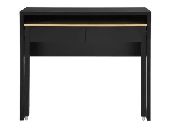 Consola*Vente-unique Secretária consola extensível com 2 gavetas preto e natural - LOAVIA Preto / Natural claro