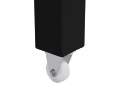 Vente-unique Secretária consola extensível com 2 gavetas preto e efeito mármore branco - LOAVIA^ Consola
