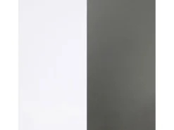 Consola*duehome Secretária Cosmic com prateleiras em branco artik antracite 120 x 144 cm Cinzento