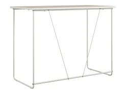 Outlet Dorel Home Secretária de pé com 2 gavetas em MDF cinzento pomba Castanho