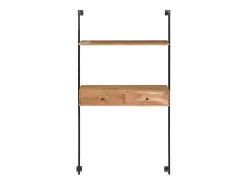 Prateleira|vidaxl Secretária de parede 90x40x170 cm madeira de acácia maciça Castanho