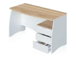 Consola*duehome Secretária Elan 3 gavetas Natural claro