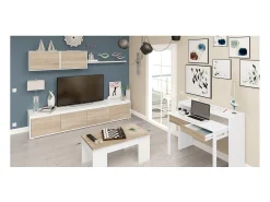 Consola|Loungitude Secretária extensível Mesa Branco