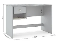 Consola|duehome Secretária Misty Breeze Cinzento