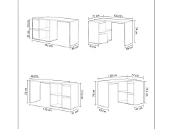 duehome Secretária multiposições Spacio^ Consola