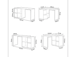 duehome Secretária multiposições Spacio^ Consola