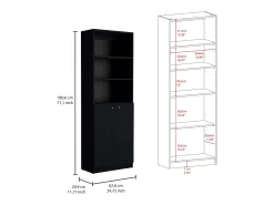 TuHome Set Triplo de Bibliotecas Munds Concept: Organização Inteligente, Estantes Abertos e Elegância Minimalista em um Só Conjunto^ Biblioteca