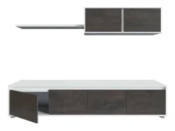 Móvel De Tv*Dmora Sistema de parede Damatte, móvel de sala de TV, composição de conjunto de sala, conjunto de sala com móvel de parede, 200x41h43 cm, e Ã