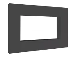 Móvel De Tv*Dmora Sistema de parede Dgirm, conjunto de sala de TV com 4 portas, móveis de sala multiuso, 100% Fabricado na Itália, 260x30h180 cm, Antracite Preto