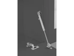 Móvel De Tv*Dmora Sistema de parede Dgirm, conjunto de sala de TV com 4 portas, móveis de sala multiuso, 100% Fabricado na Itália, 260x30h180 cm, Antracite Preto