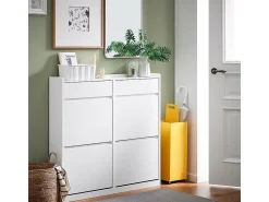 Móvel De Arrumação|Sapateira|Sobuy armário alto de banheiro, armário alto para banheiro, armário de banheiro FSR169-W Branco