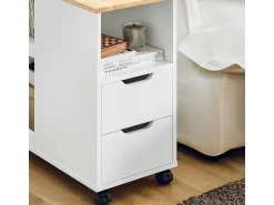 Mesa De Apoio|Sobuy armário baixo, Armário com rodas, armário multifuncional FBT130-WN Branco