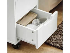 Mesa De Apoio|Sobuy armário baixo, Armário com rodas, armário multifuncional FBT130-WN Branco