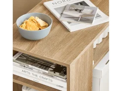 Best Sobuy armário baixo, Armário com rodas, armário multifuncional FBT34-N Natural claro