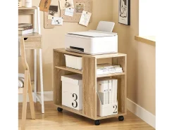 Best Sobuy armário baixo, Armário com rodas, armário multifuncional FBT34-N Natural claro