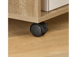 Best Sobuy armário baixo, Armário com rodas, armário multifuncional FBT34-N Natural claro