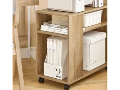Best Sobuy armário baixo, Armário com rodas, armário multifuncional FBT34-N Natural claro