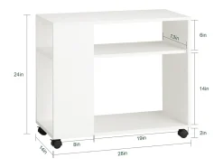 Sobuy armário baixo, Armário com rodas, armário multifuncional FBT34-W^ Mesa De Apoio