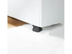 New Sobuy armário baixo, Armário com rodas, armário multifuncional FBT155-WN Branco