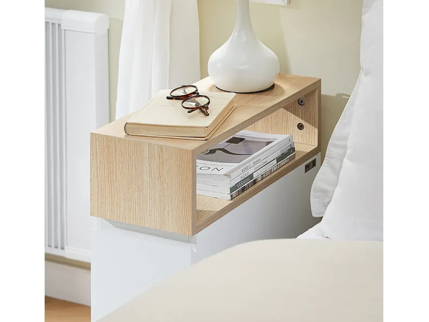 New Sobuy armário baixo, Armário com rodas, armário multifuncional FBT155-WN Branco
