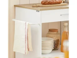 Discount Sobuy Armário de banheiro com espelho, armário de cozinha, Armário de cozinha suspenso FRG43-W Natural escuro