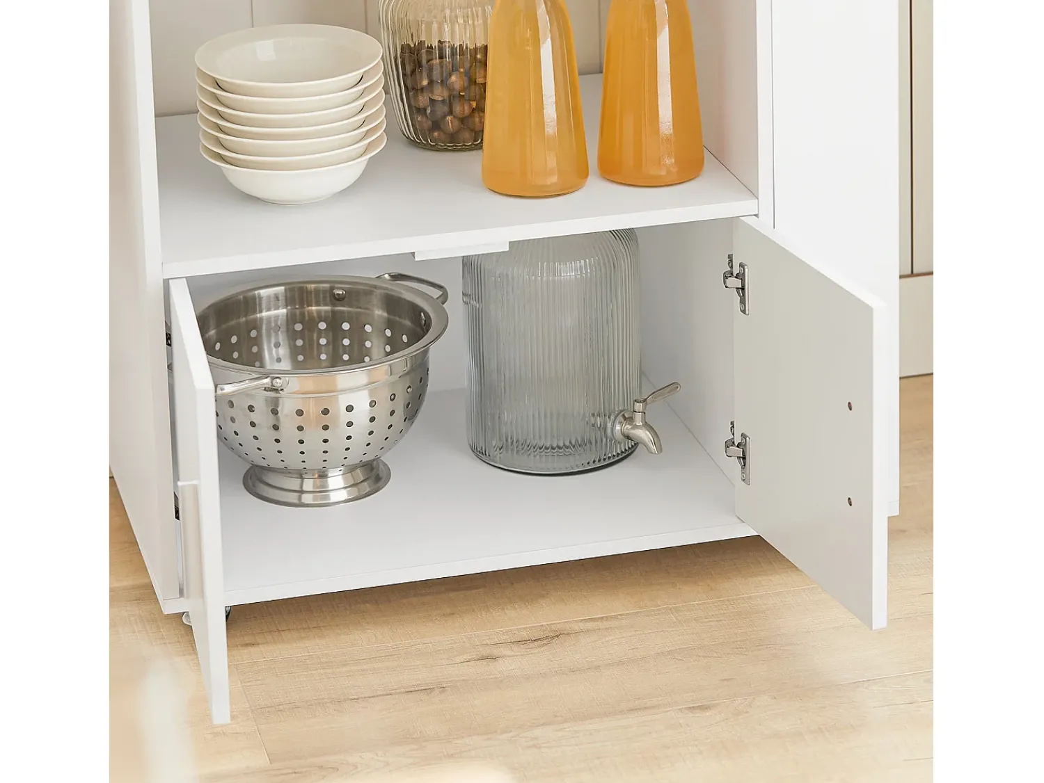 Discount Sobuy Armário de banheiro com espelho, armário de cozinha, Armário de cozinha suspenso FRG43-W Natural escuro