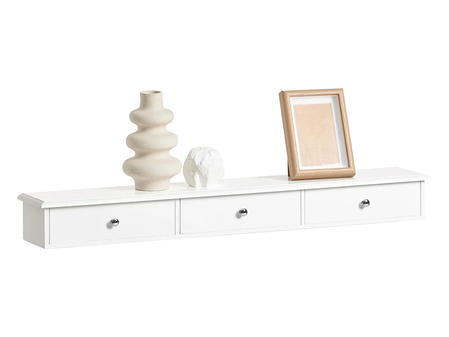 Consola*Sobuy Armário de banheiro com espelho, armário de cozinha, Armário de cozinha suspenso FRG43-L-W Branco