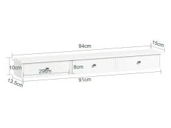 Consola*Sobuy Armário de banheiro com espelho, armário de cozinha, Armário de cozinha suspenso FRG43-L-W Branco