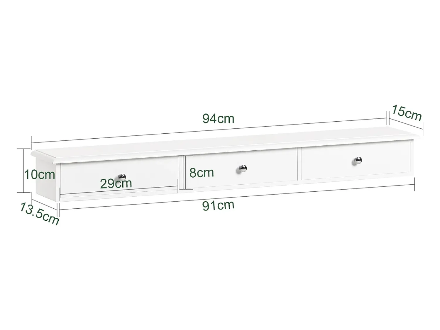 Consola*Sobuy Armário de banheiro com espelho, armário de cozinha, Armário de cozinha suspenso FRG43-L-W Branco