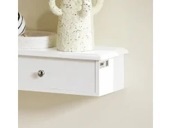 Consola*Sobuy Armário de banheiro com espelho, armário de cozinha, Armário de cozinha suspenso FRG43-L-W Branco
