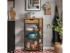 Sobuy armário de cozinha, carrinho de cozinha, carrinho de cozinha com rodas FKW99-N^ Móvel De Arrumação