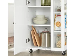 Sobuy armário de cozinha, carrinho de cozinha, carrinho de cozinha com rodas FKW75-WN^ Móvel De Arrumação