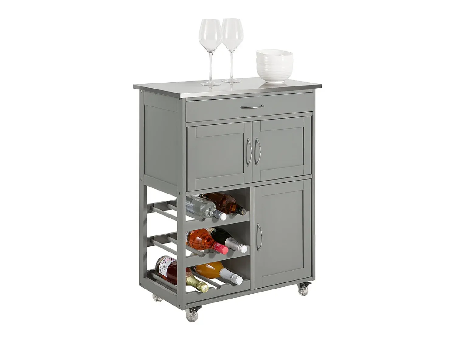 Sobuy armário de cozinha, carrinho de cozinha, carrinho de cozinha com rodas FKW45-HG^ Móvel De Arrumação