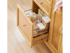 Sobuy armário de cozinha, carrinho de cozinha, carrinho de cozinha com rodas FKW70-N Natural claro