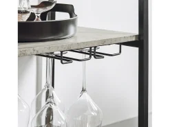Sobuy armário de cozinha, carrinho de cozinha, carrinho de cozinha com rodas FKW56-HG Cinzento