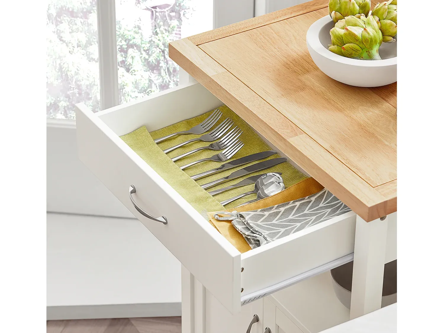Sobuy armário de cozinha, carrinho de cozinha, carrinho de cozinha com rodas FKW22-WN^ Móvel De Arrumação
