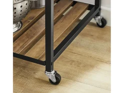 Móvel De Arrumação*Sobuy armário de cozinha, carrinho de cozinha, carrinho de cozinha com rodas SVW18-F Castanho