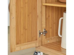 Móvel De Arrumação|Sobuy armário de cozinha, carrinho de cozinha, carrinho de cozinha com rodas FKW13-N Natural claro